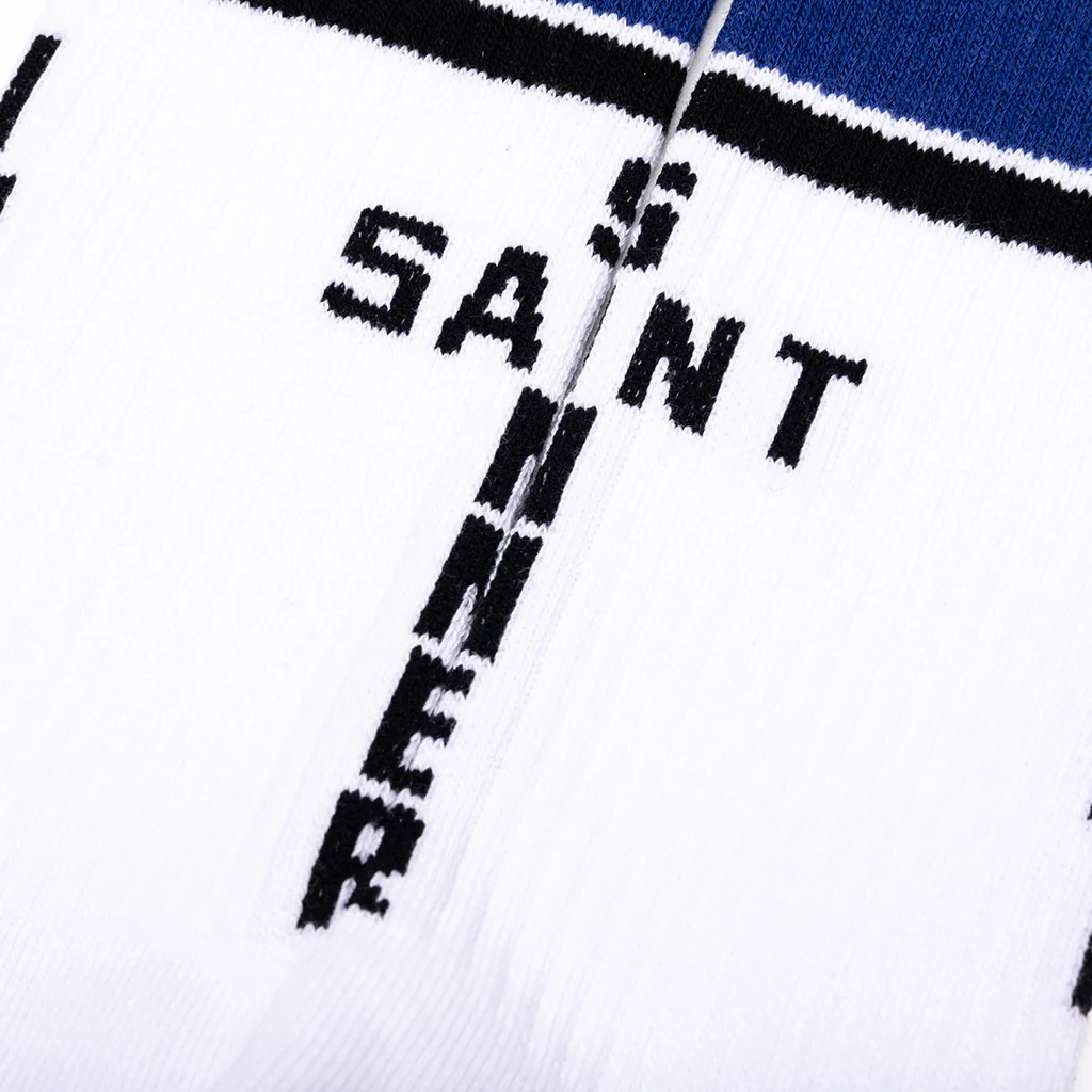 Saint Sinner Socks - White/Blue - Image 2