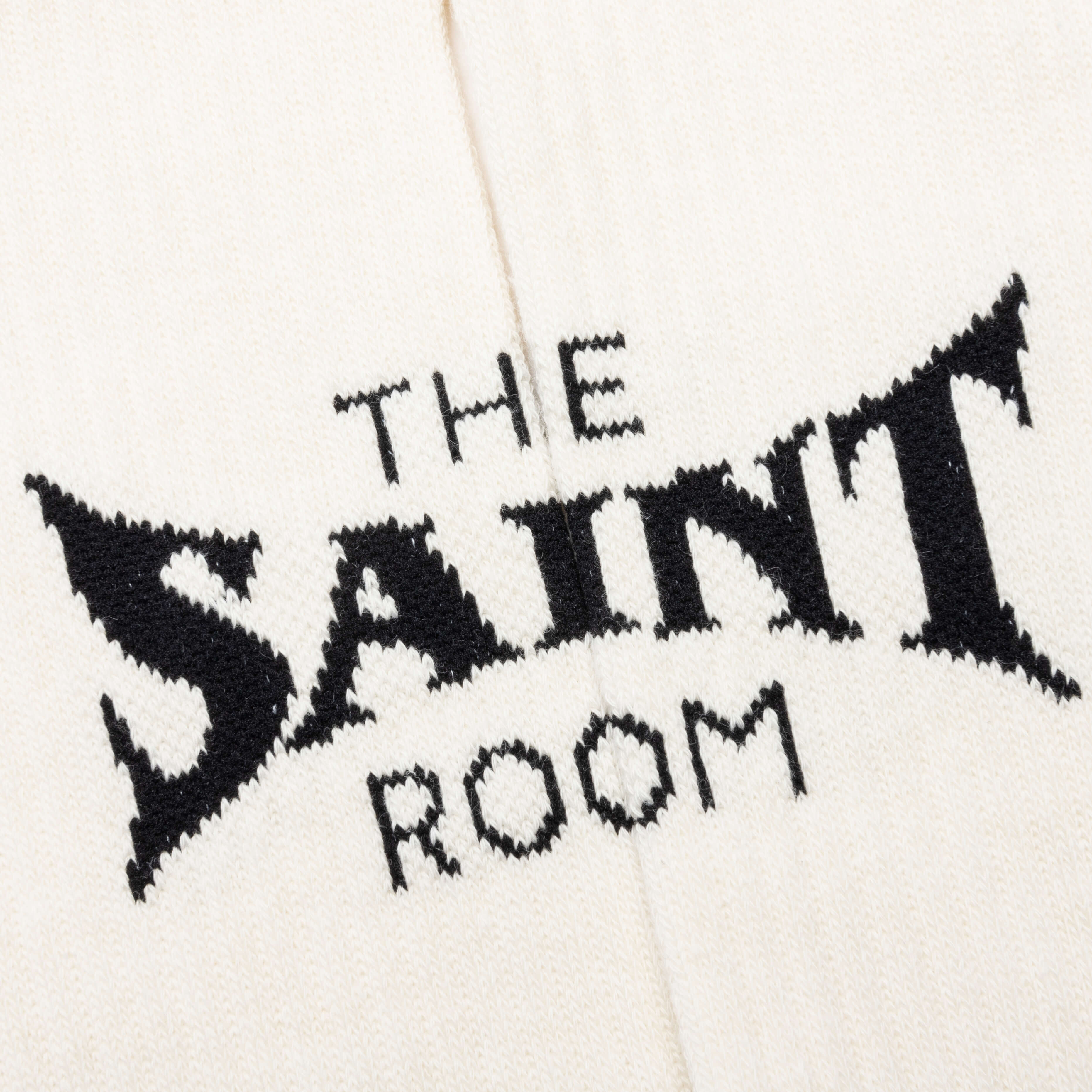 Saint Michael x Shermer Academy S Room Sock - Ecru/Black - Image 2