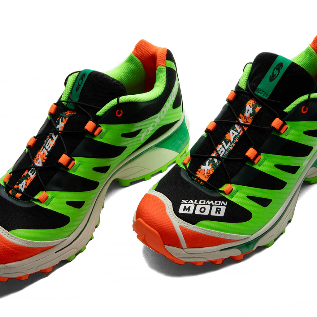Salomon x Feid XT-4 OG Ferxxocalipsis - Black/Green Gecko/Shocking Orange - Image 3
