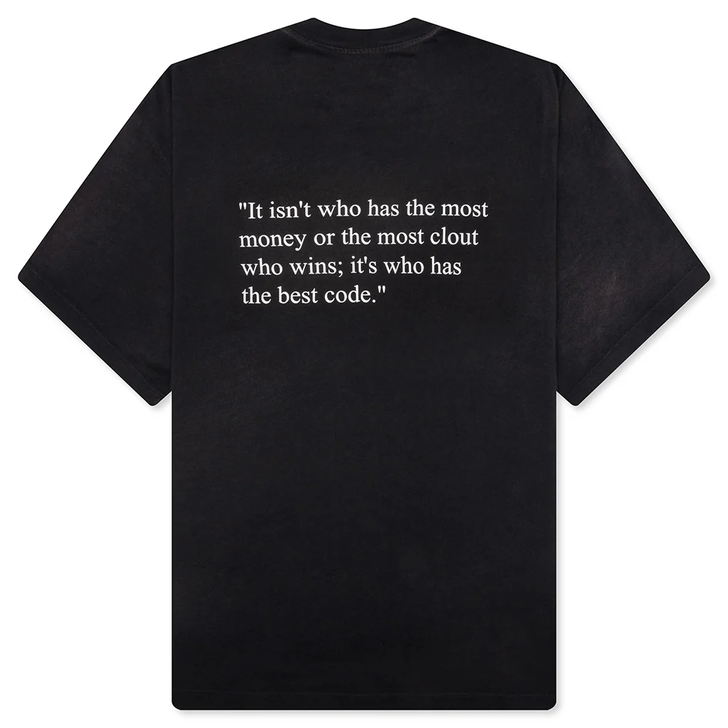 Best Code Tee - Washed Black - Image 2