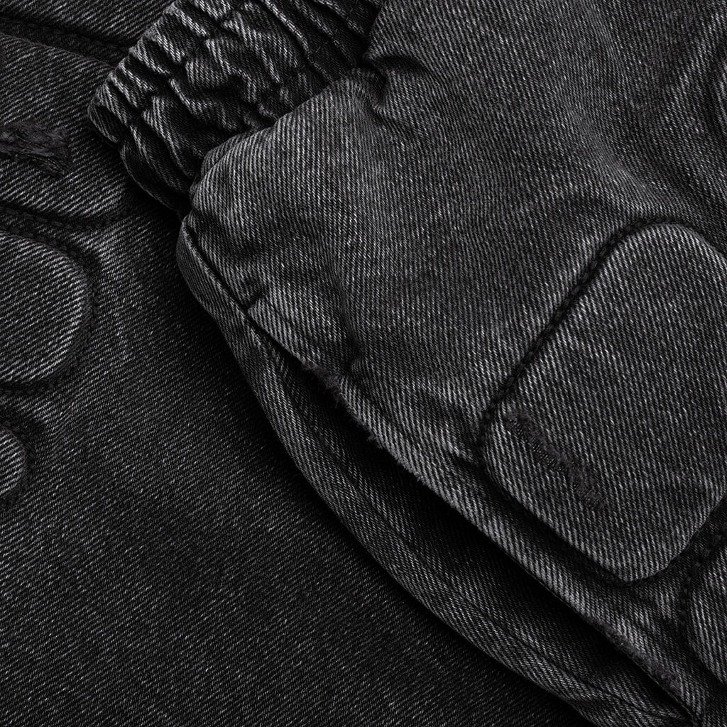 Denim Moto Short - Black Denim - Image 2
