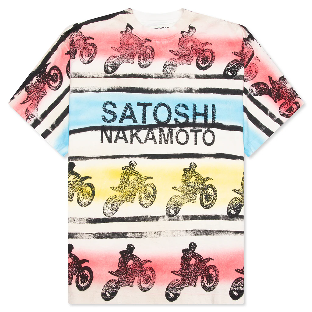 Gotcha Tee - White/Pink/Blue