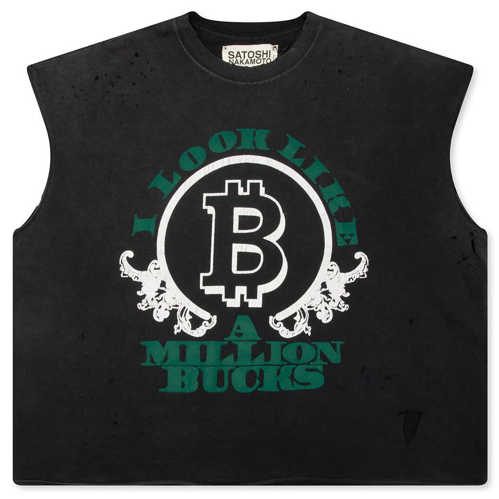 Million Bucks Tee - Washed Black
