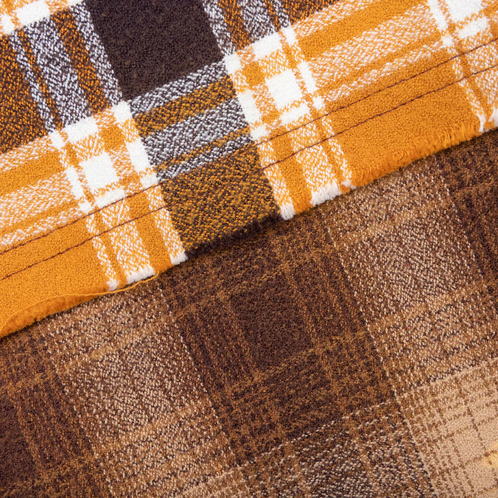 Patchwork Logo Flannel - Yellow/Brown - Image 3