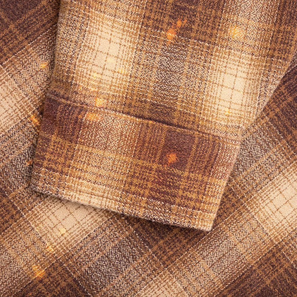 Patchwork Logo Flannel - Yellow/Brown - Image 4