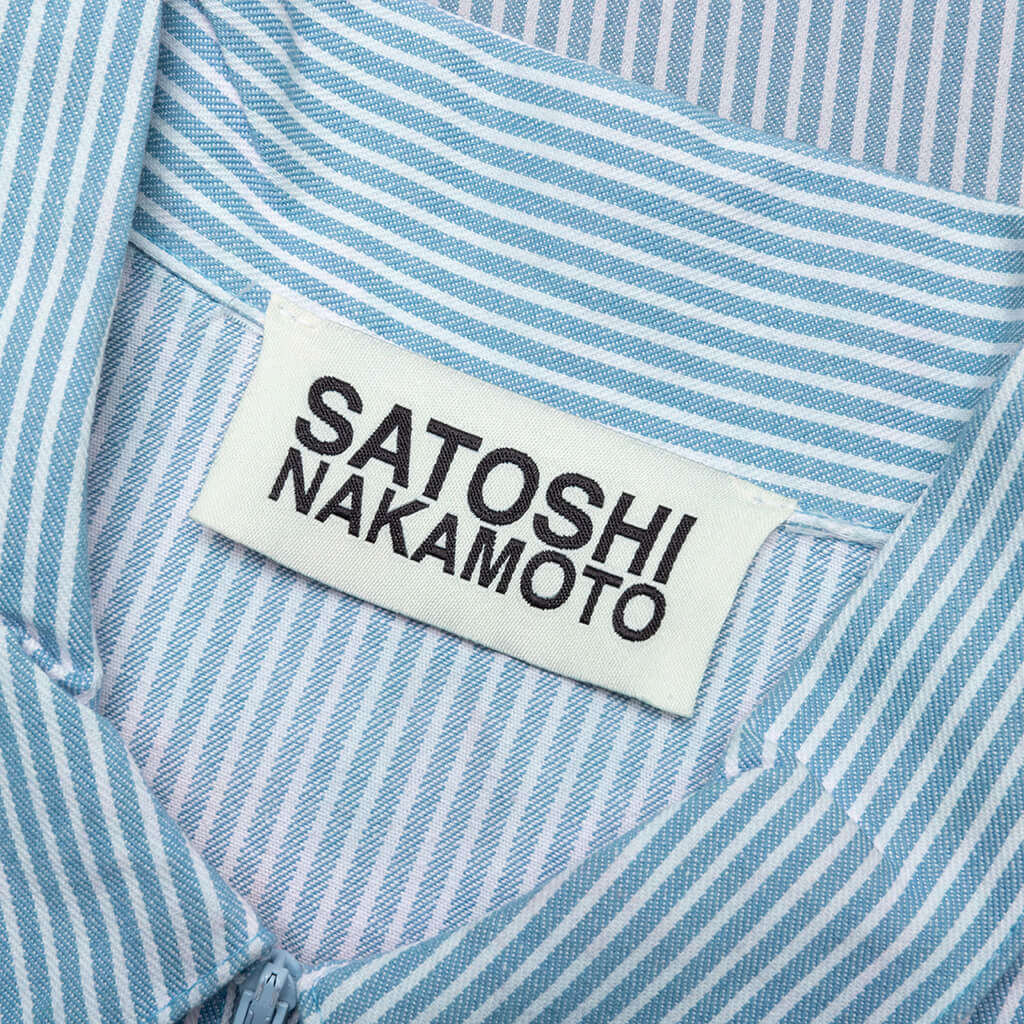 Racer Oversized Workshirt - Blue Stripes - Image 3