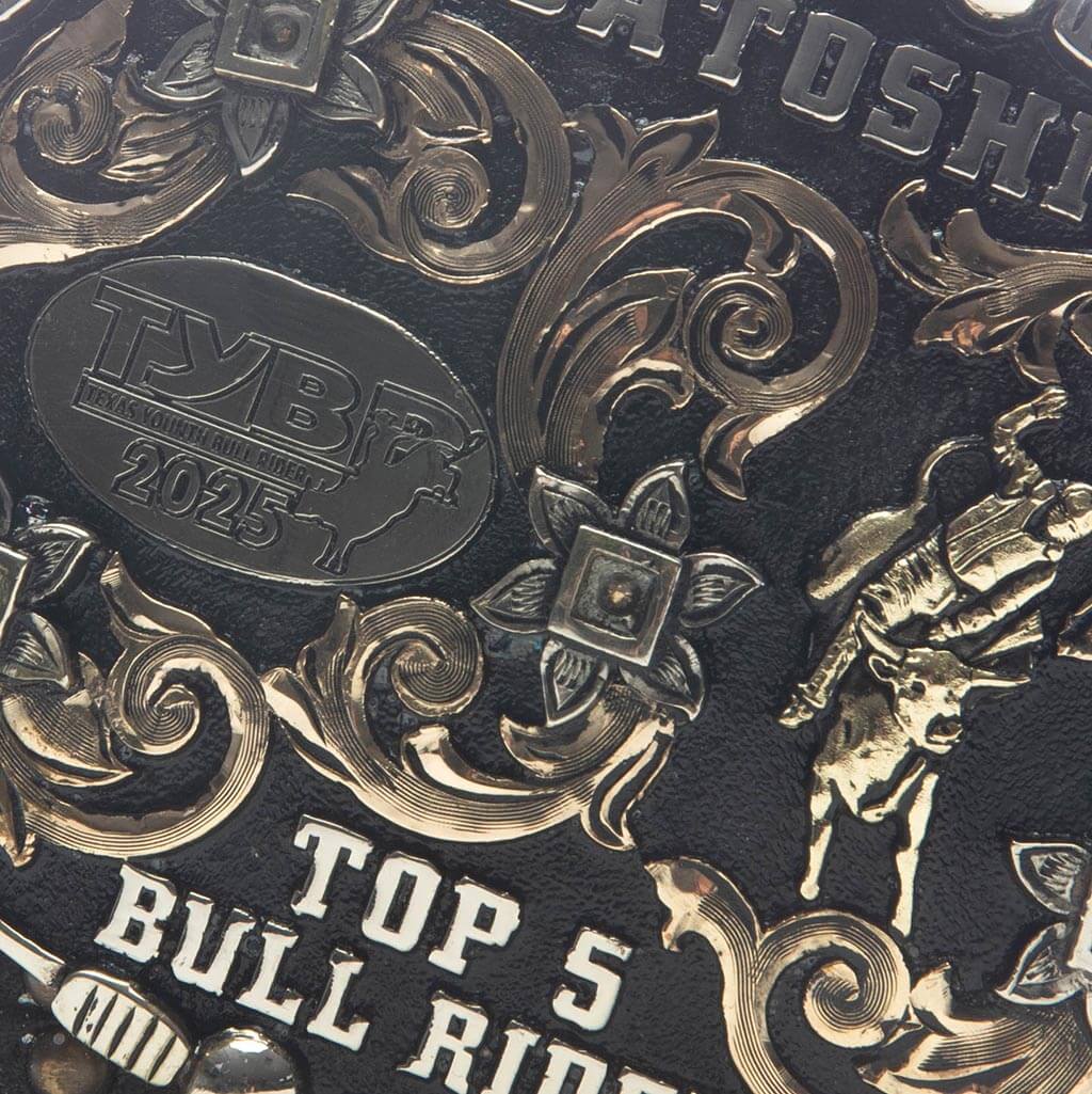 Top 5 Bull Rider Studded Belt - Black - Image 2