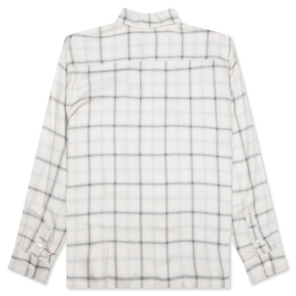 Shadow Plaid Rayon Shirt - Natural - Image 2