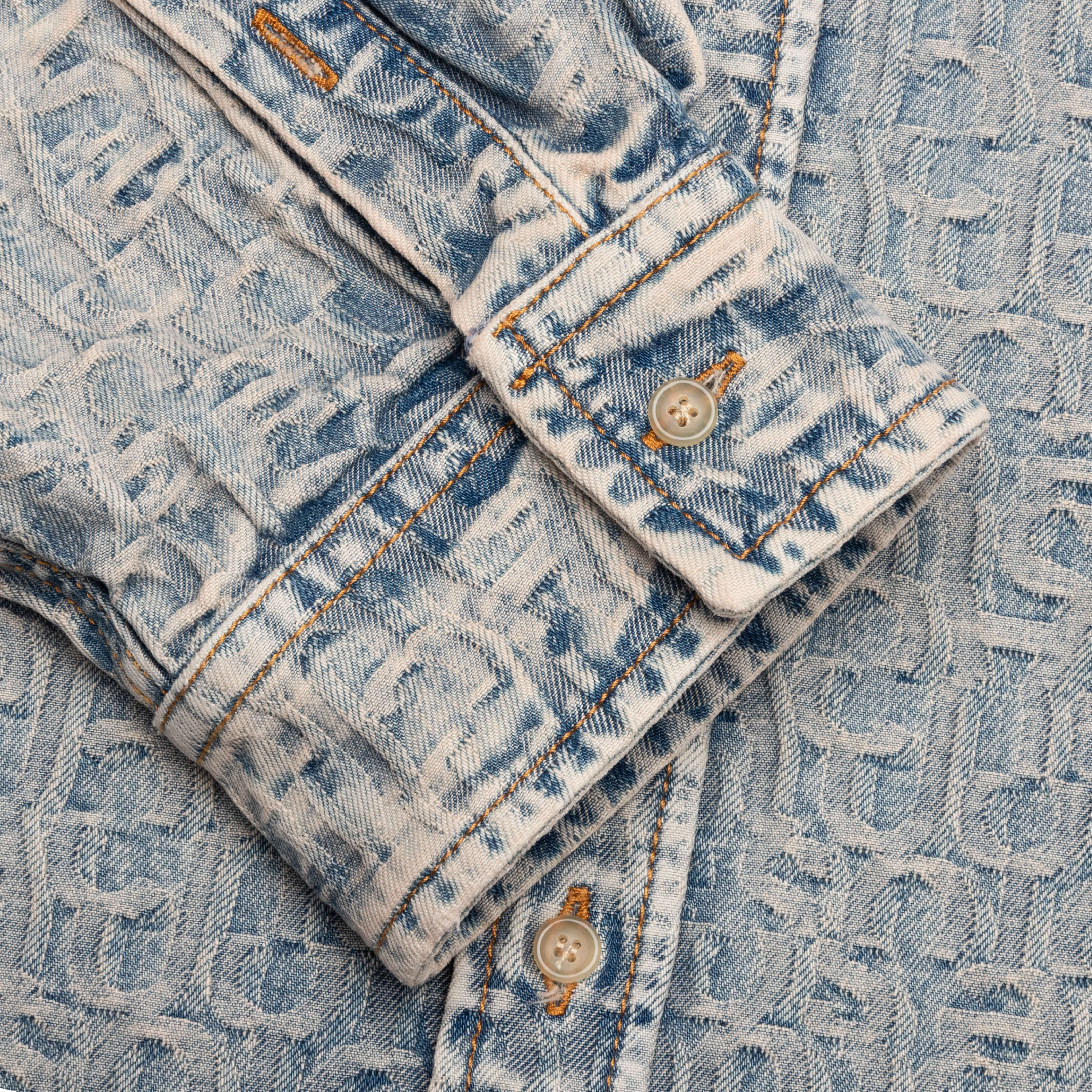 Monogram Shirt - Blue/Beige - Image 4
