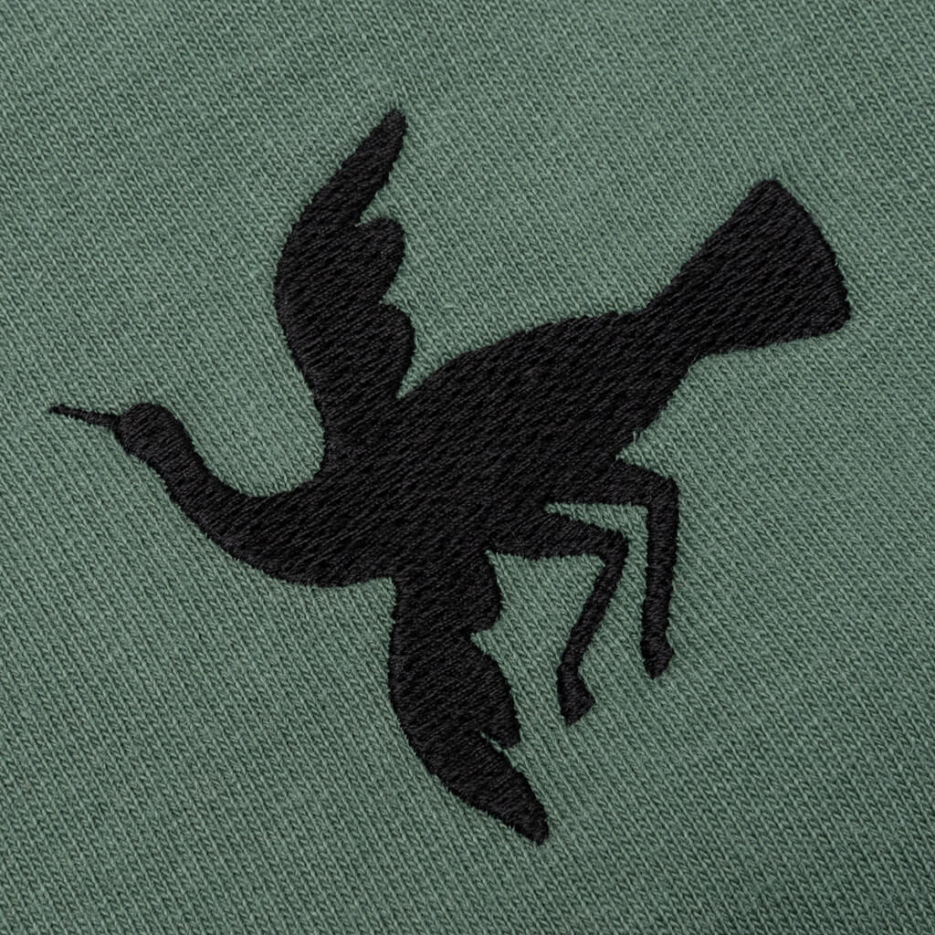 Snaked by a Horse Crewneck Sweatshirt - Pine Green - Image 3