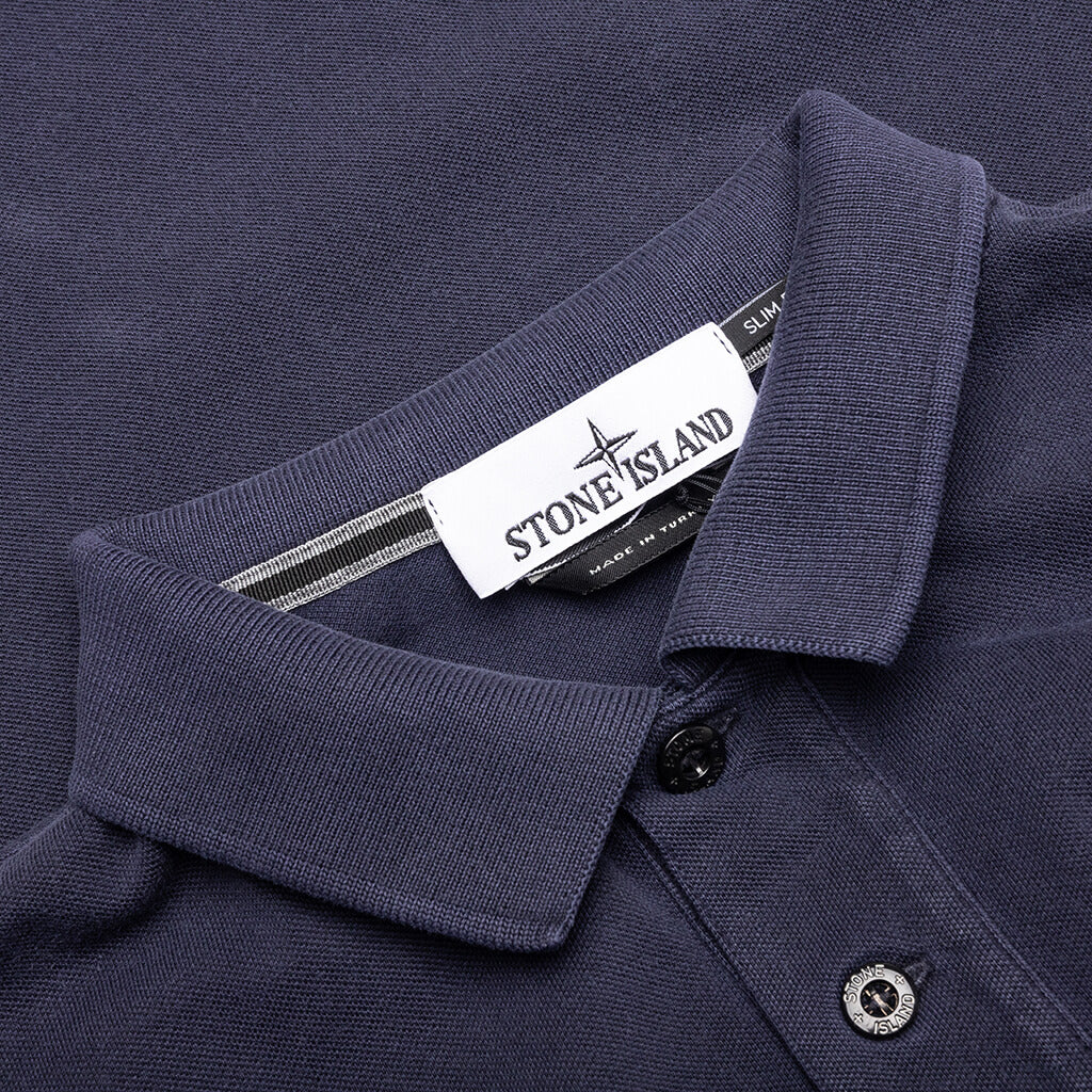 Short-Sleeve Polo - Navy Blue - Image 3