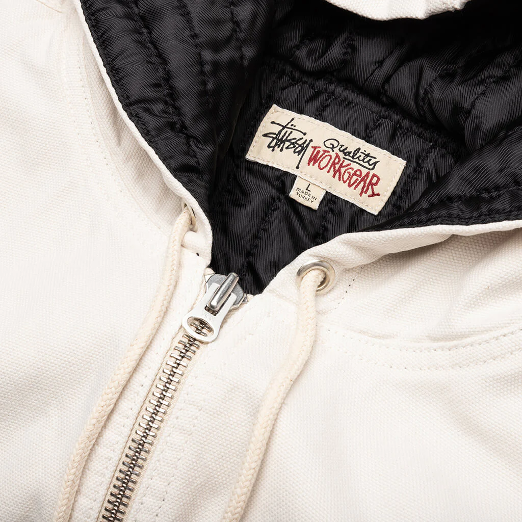 Canvas Insulated Work Jacket - Bone - Image 3