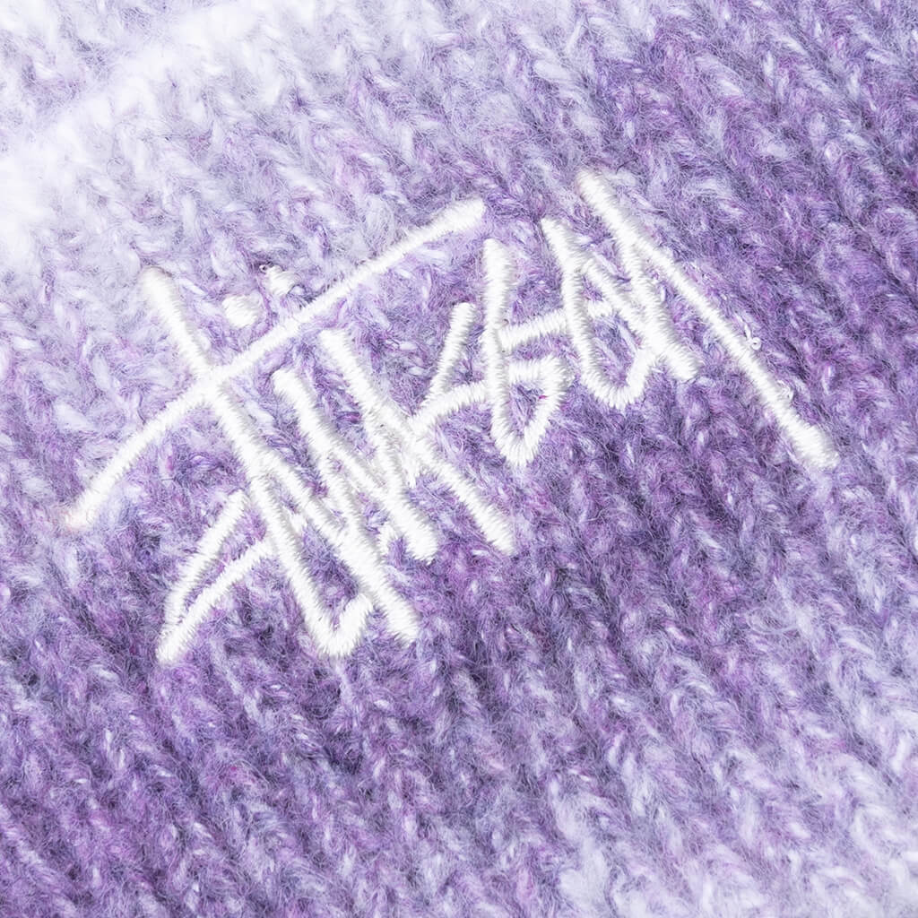 Cuff Basic Striped Beanie - Purple - Image 2