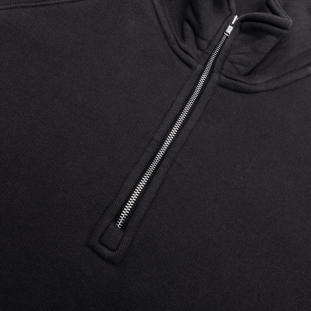 Fleece Raglan Zip Mock - Washed Black - Image 3