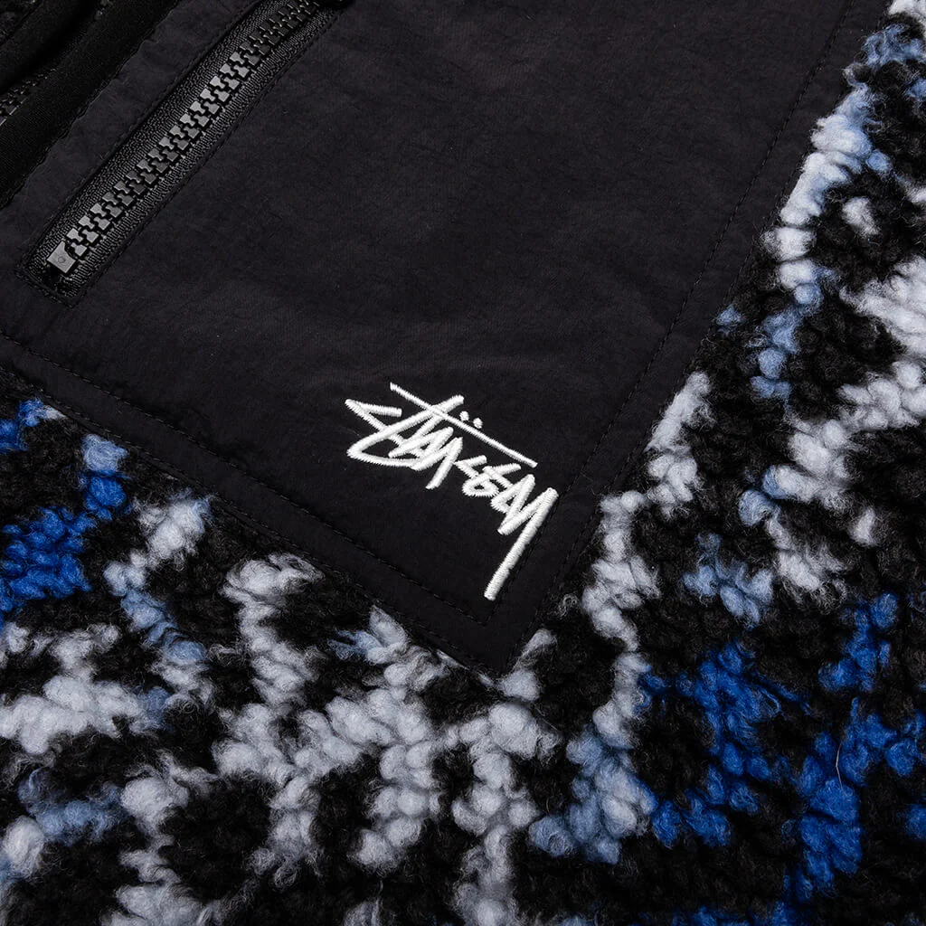 Sherpa Reversible Jacket - Blue Leopard - Image 3