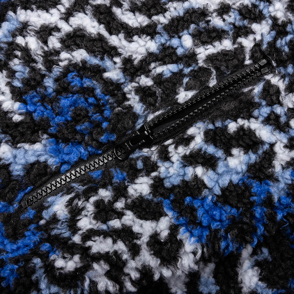 Sherpa Reversible Jacket - Blue Leopard - Image 4