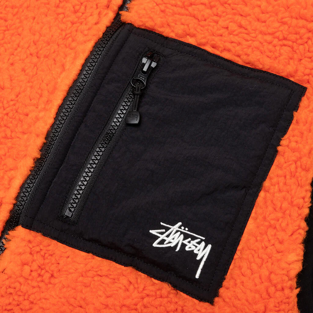 Sherpa Reversible Vest - Tangerine - Image 4