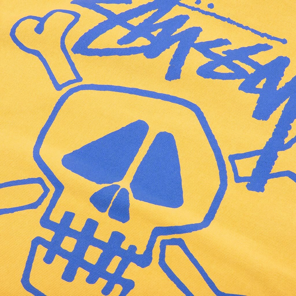 Skull & Bones Pigment Dyed Hoodie - Honey - Image 4