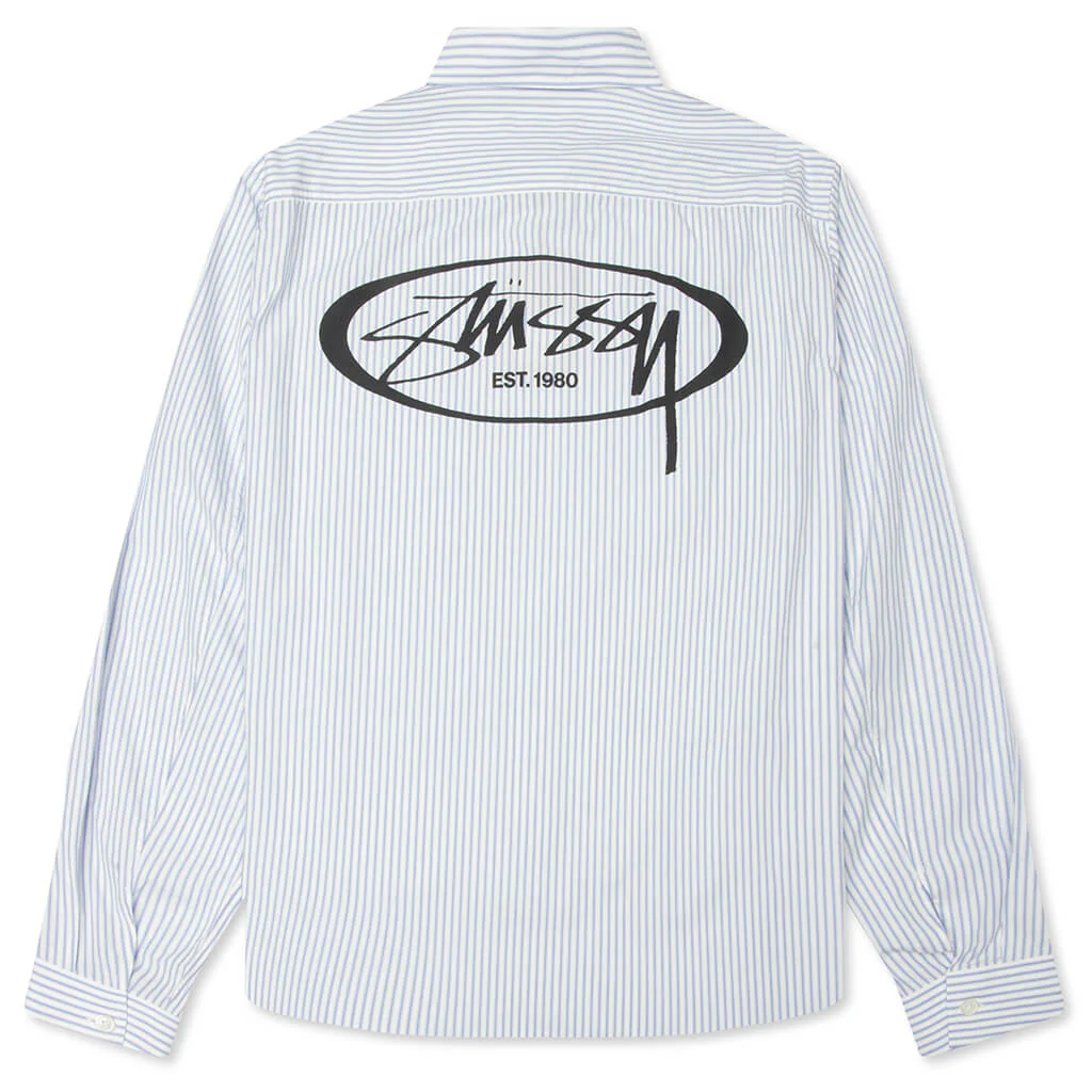 Standard L/S Shirt Logo - Blue Stripe - Image 2