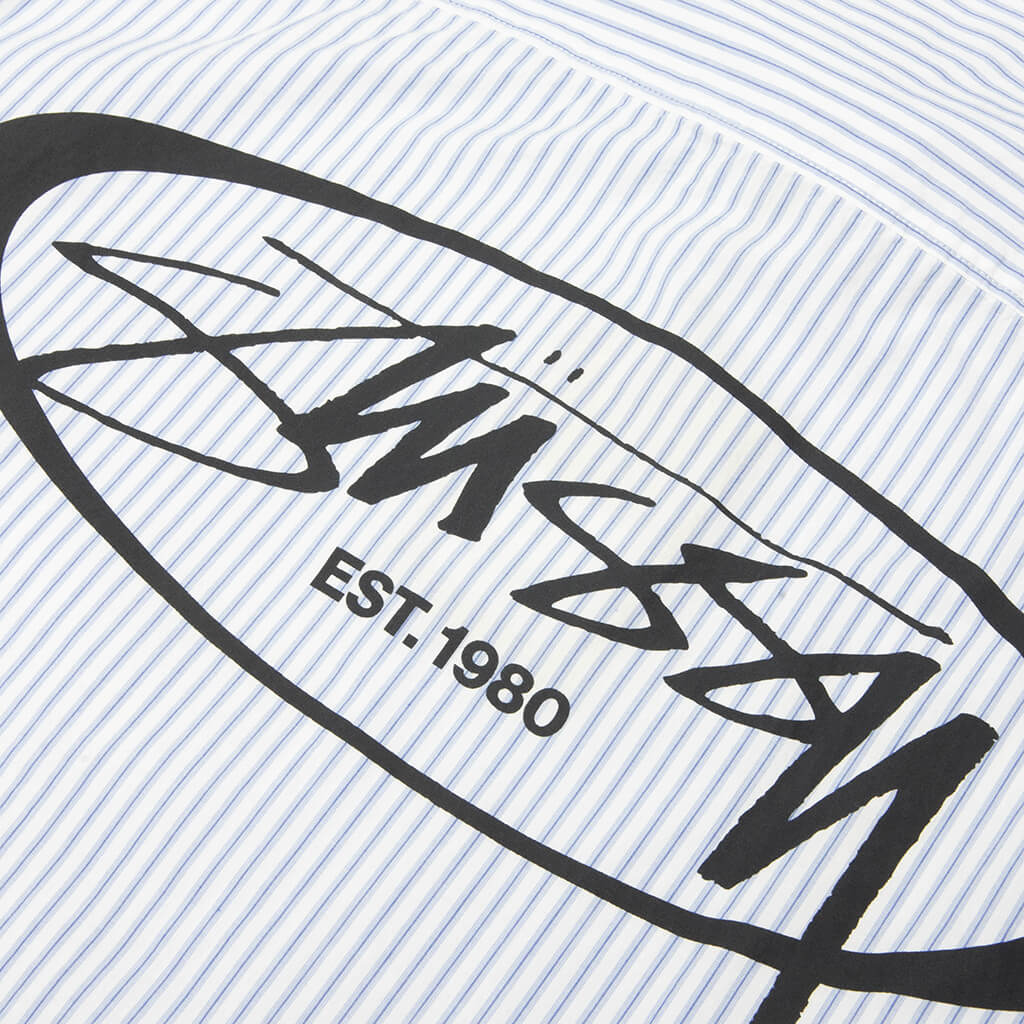 Standard L/S Shirt Logo - Blue Stripe - Image 4