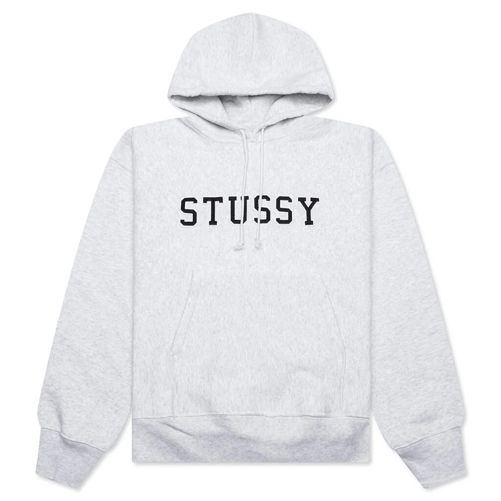 Felt Applique Hoodie - Ash Heather