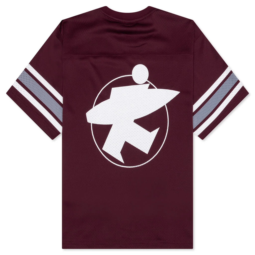 Surfman Mesh Football Jersey - Burgundy - Image 2