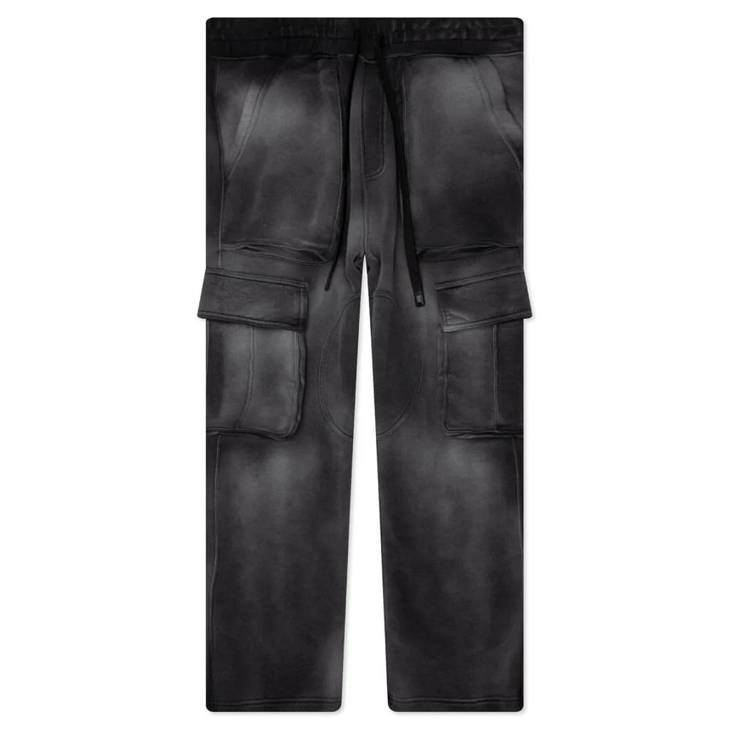 Sunfade Logo Cargo Sweatpant - Faded Black
