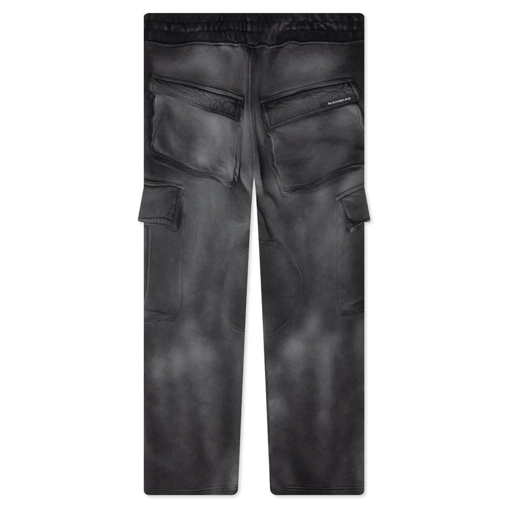 Sunfade Logo Cargo Sweatpant - Faded Black - Image 2
