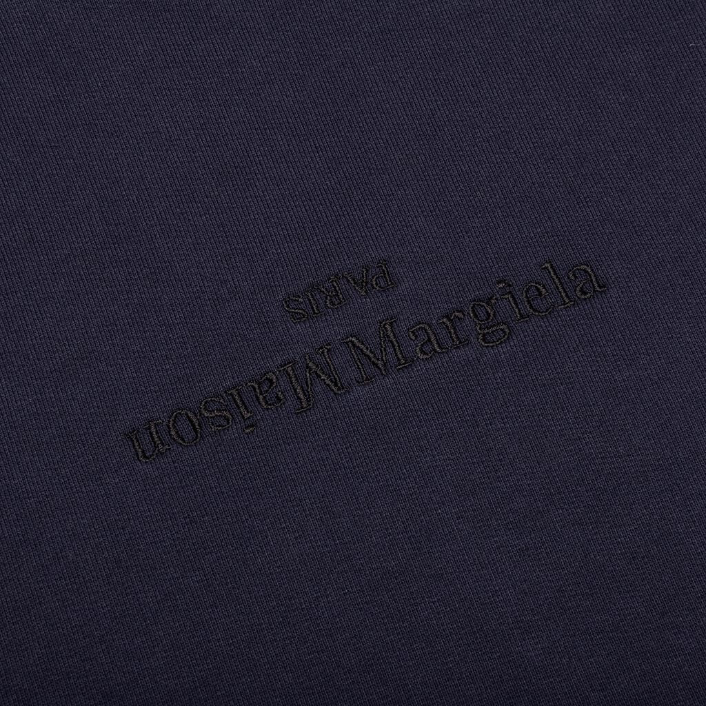Tonal Upside Down Logo Hoodie - Blue/Tonal Embroidery - Image 3