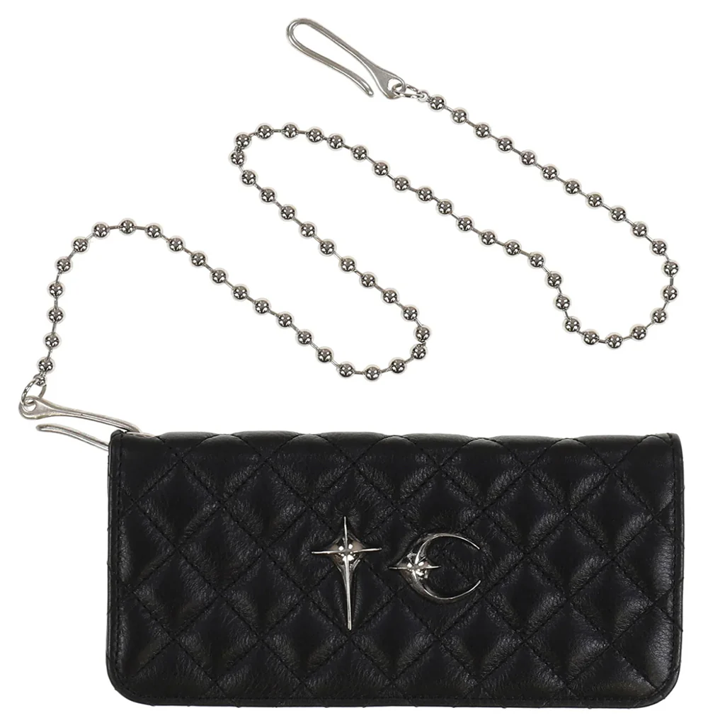 Chopper Quilted Long Wallet - Black
