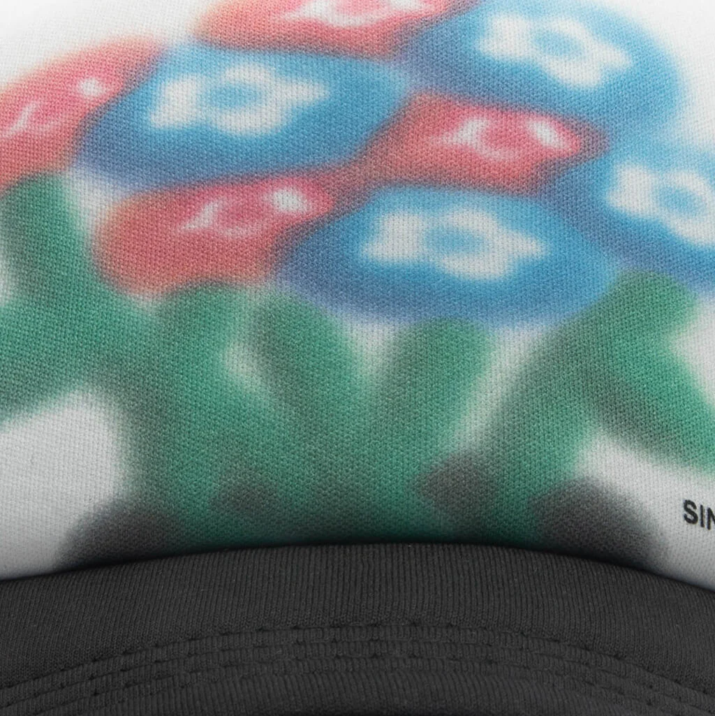 AirBrush Flower Trucker Hat - Black - Image 2