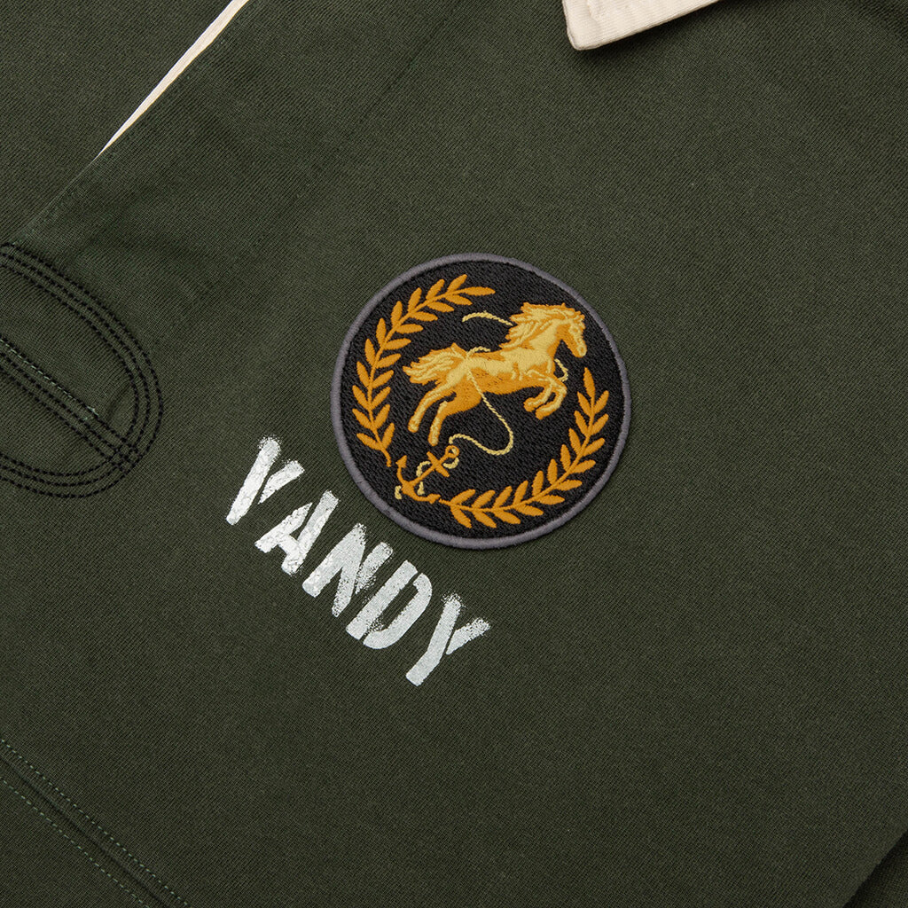 Vintage Washed L/S Rugby - Green - Image 3
