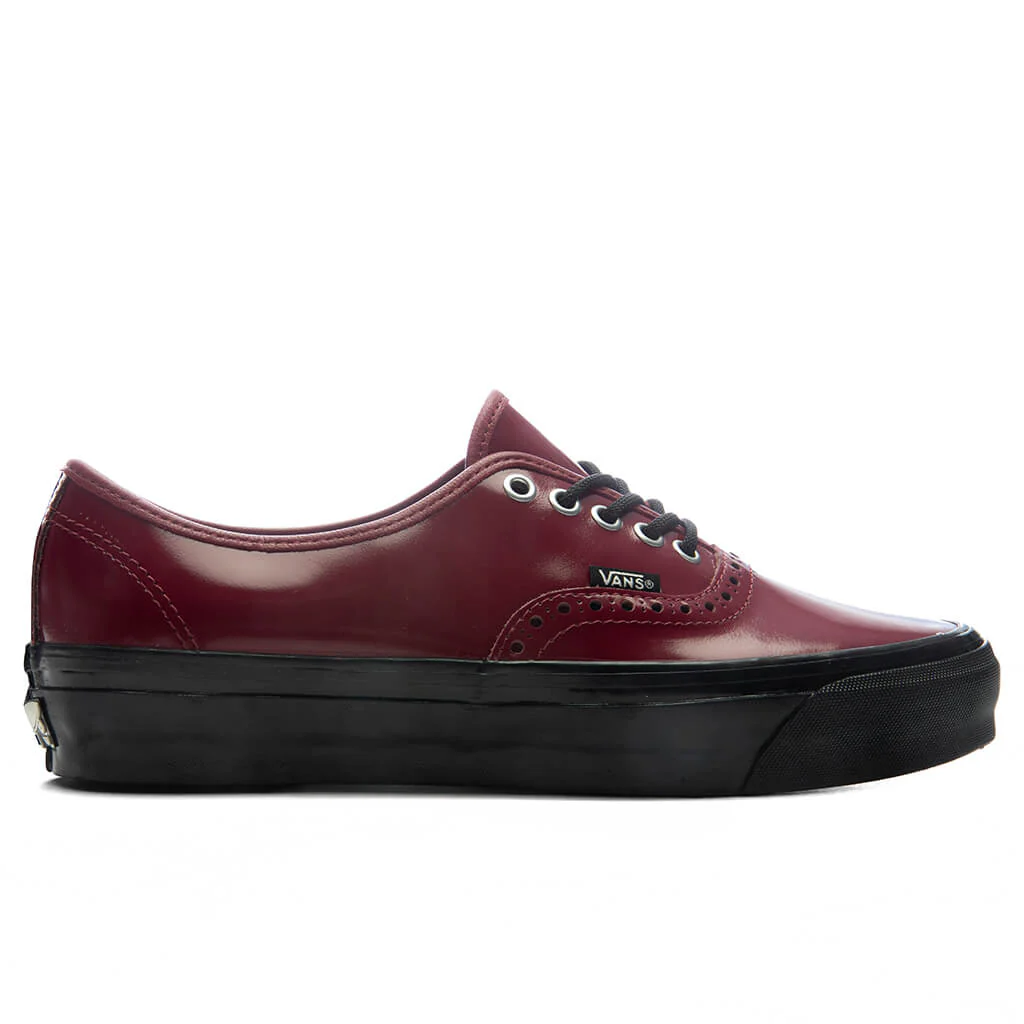 OTW Premium Authentic 44 Siped Vibram Gloss Leather - Burgundy Red/Black
