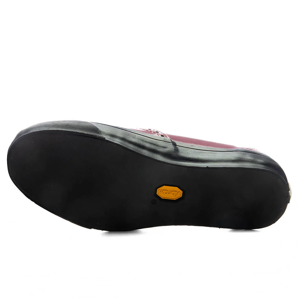 OTW Premium Authentic 44 Siped Vibram Gloss Leather - Burgundy Red/Black - Image 6