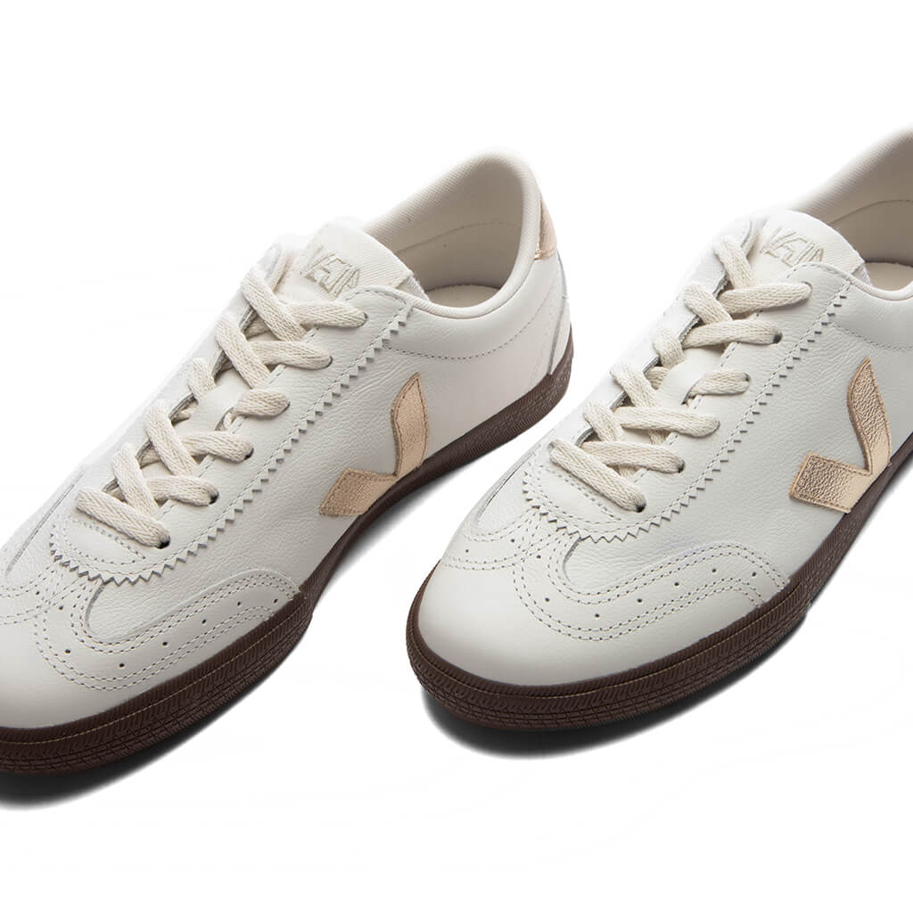Women's Volley Leather - White/Platine/Bark - Image 5