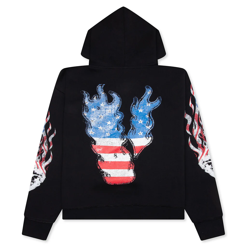 VLONE Flag Zip Up Hoodie - Black - Image 2