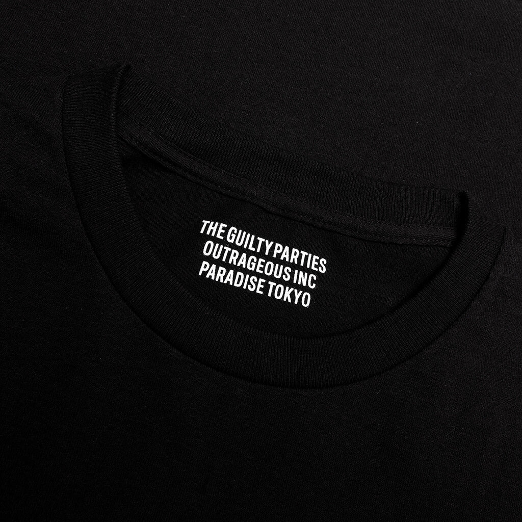 Crewneck T-Shirt Type 6 - Black - Image 4