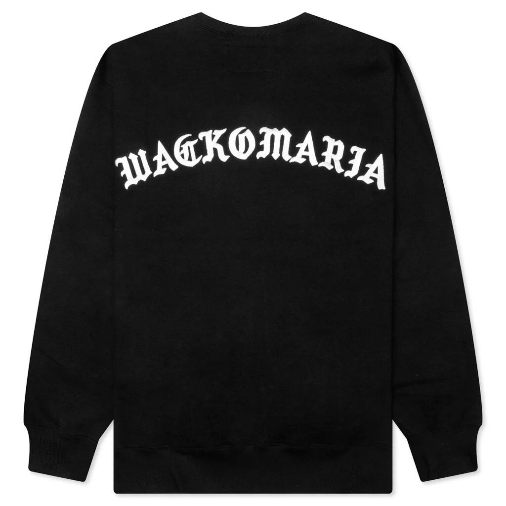 Heavy Weight Crewneck Sweat Shirt Type-2- Black - Image 2