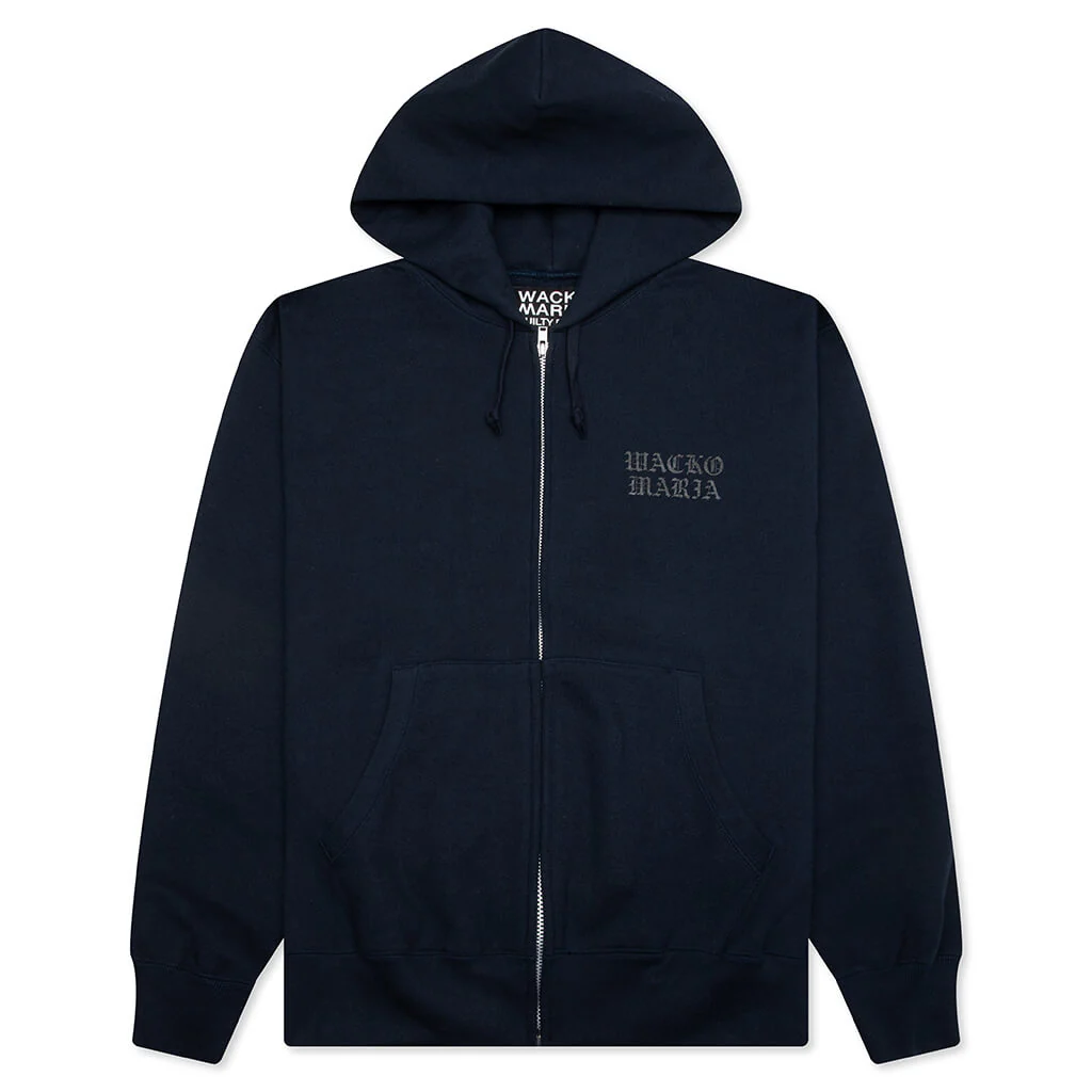 Heavyweight Full Zip Hooded Sweatshirt Type 2 - Navy