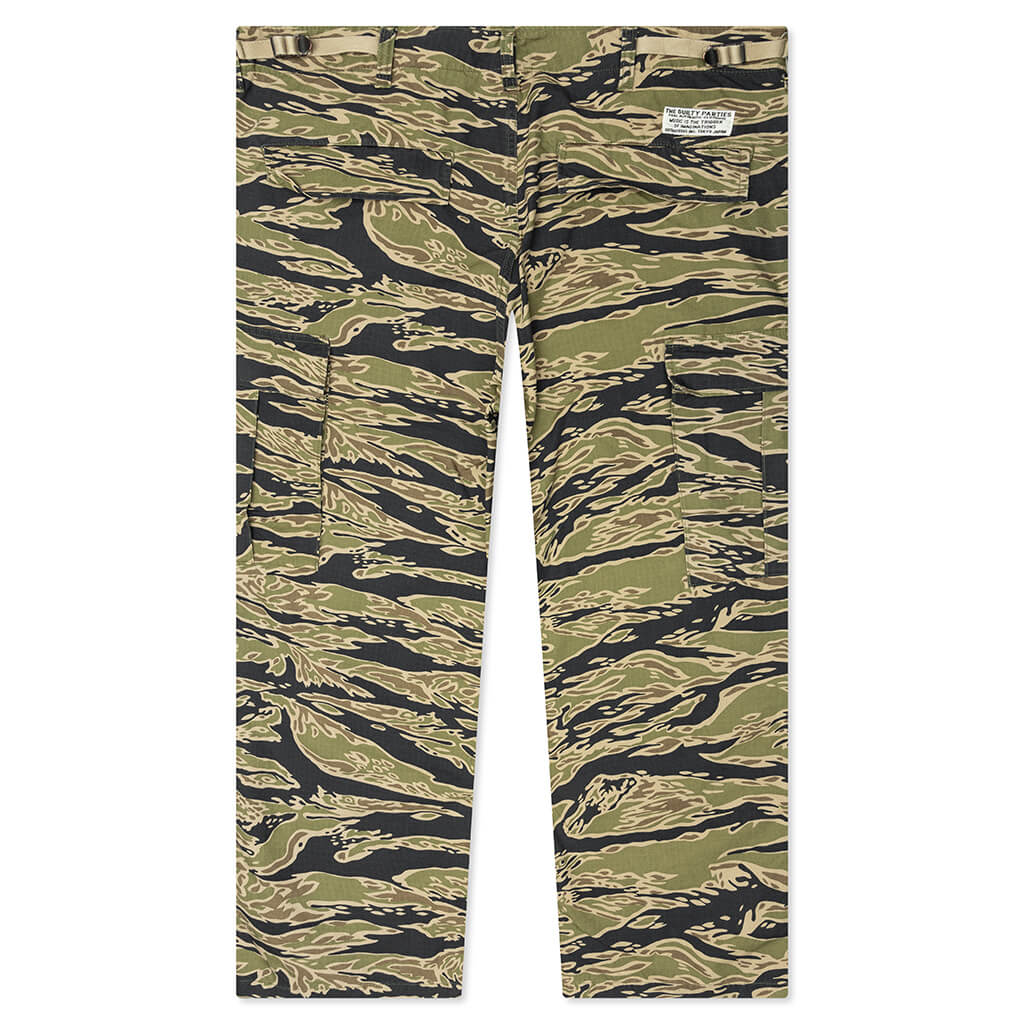 Tiger Camo 6 Pocket Trousers - Olive - Image 2
