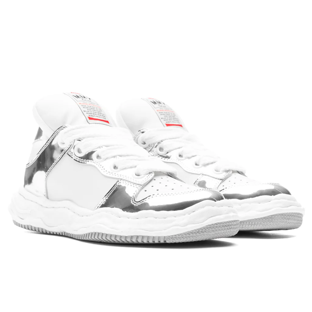 Wayne Low Top Sneakers - Silver/White - Image 2