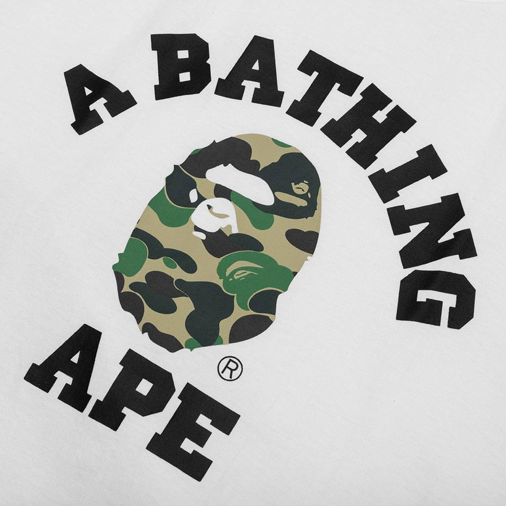 ABC Camo College Tee - White/Green - Image 3
