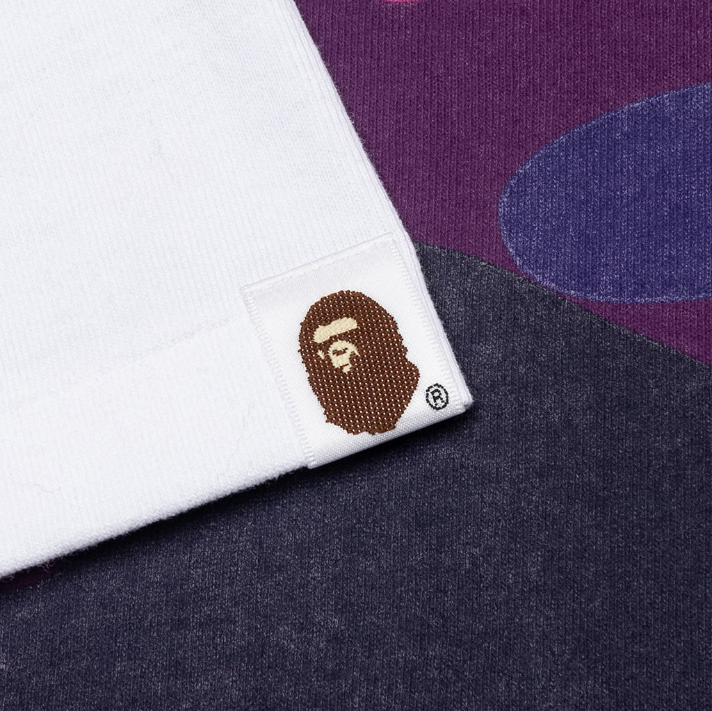 Color Camo Big Ape Head Tee - White/Purple - Image 4