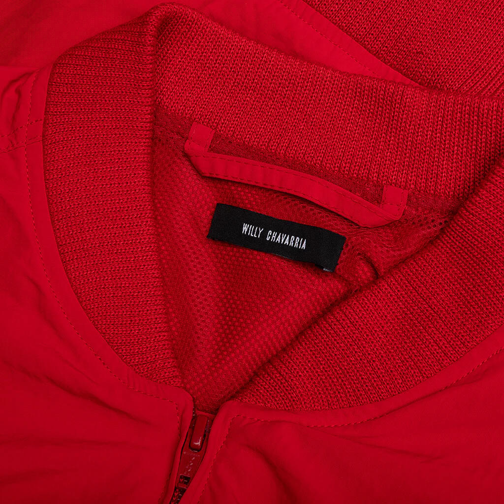 Bomber Track Jacket - Red - Image 4