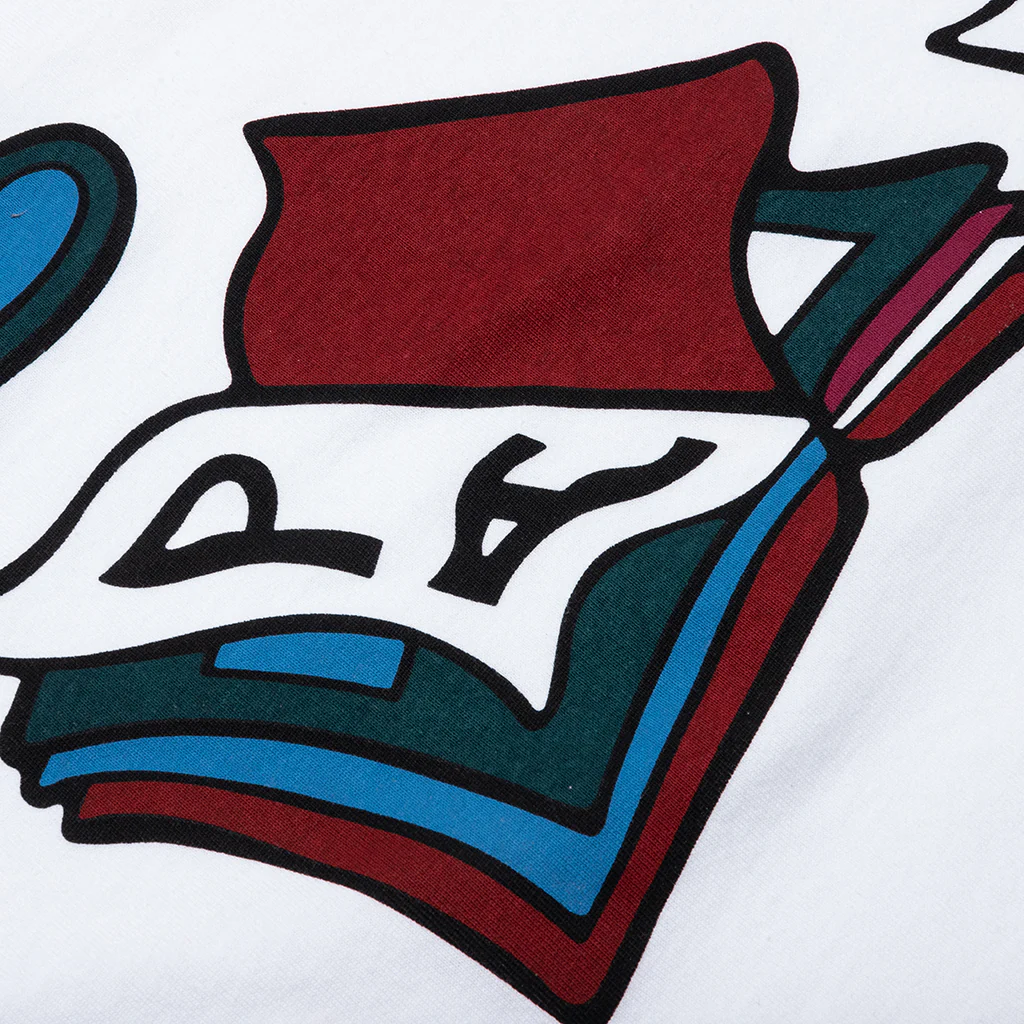 Wine and Books Long Sleeve T-Shirt - White - Image 4