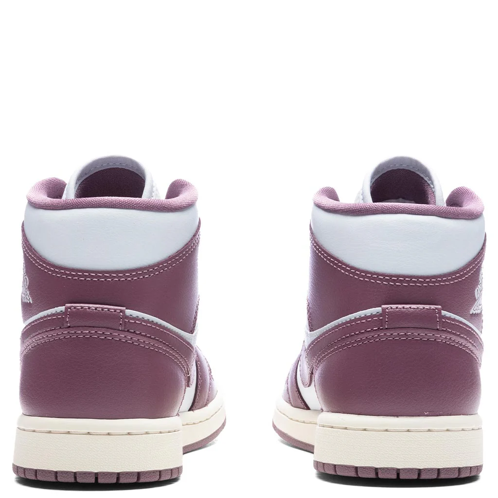 Women's Air Jordan 1 Mid - Pure Platinum/Sky J Mauve/Sail - Image 4