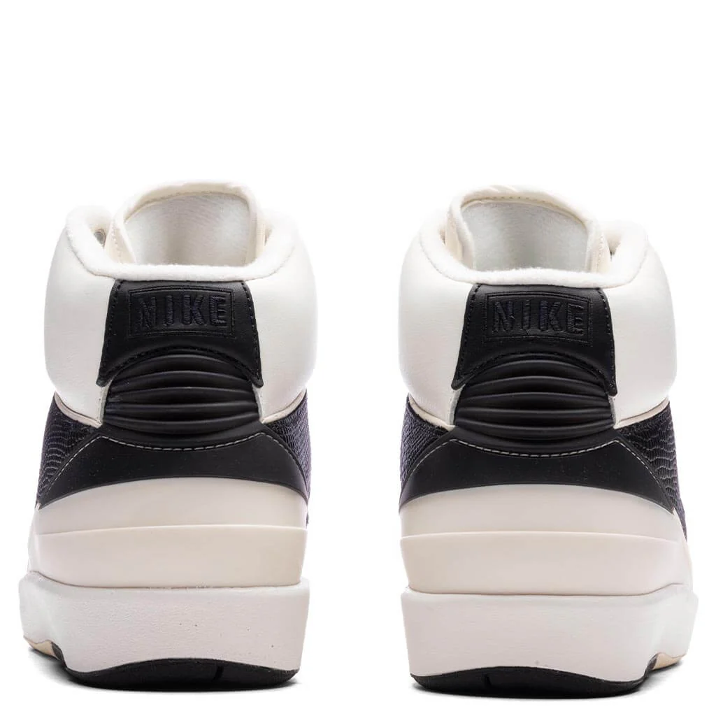 Women's Air Jordan 2 Retro - Sail/Coconut Milk/Black - Image 4