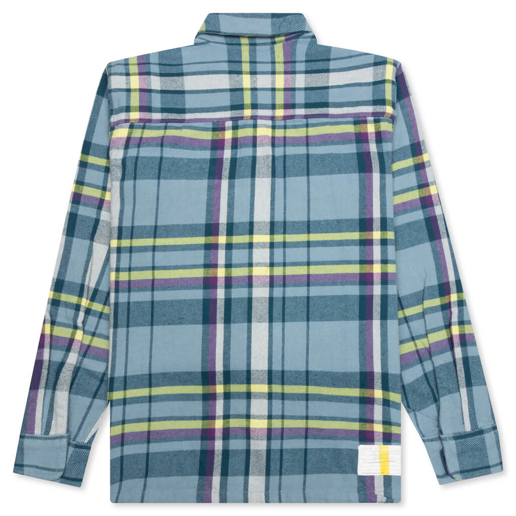 Work Flannel Shirt - Blue - Image 2